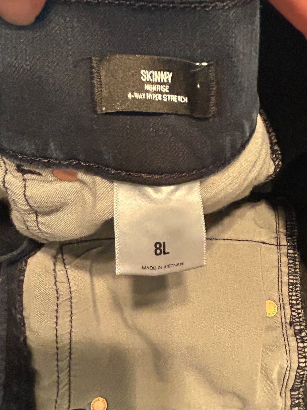 Express Black Denim Jeans sz 8 - Picture 4 of 5